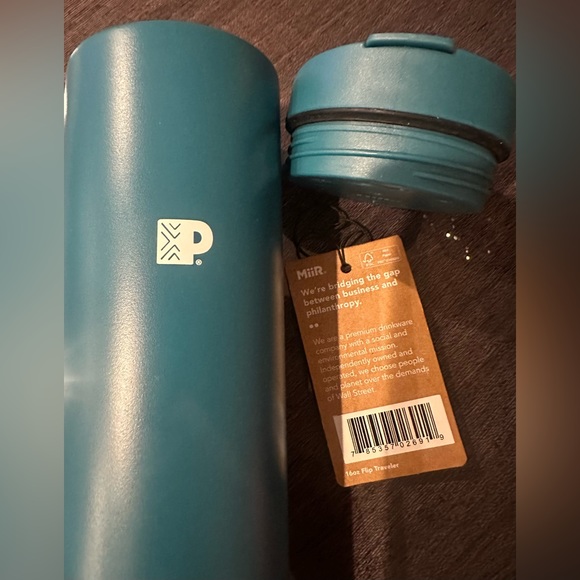 Stainless Steel,Blue,16 OZ Flip Traveler Leak proof lid.Miir (ordered by Peet’s) - Picture 7 of 12
